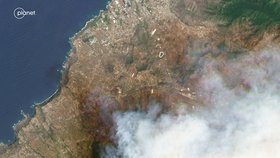 Ostrov Tenerife zasáhly požáry (17.8.2023).