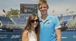 Tenista a jeho manželka. Kevin Anderson se ženou na turnaji ve Winston-Salemu
