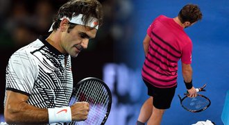 Federer zářil, až Wawrinka vzteky zlomil raketu! Pak se těšil na Nadala