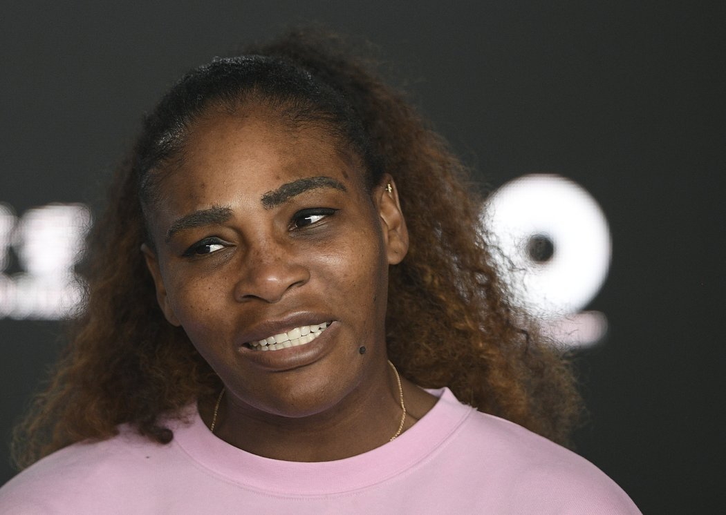 Serena Williamsová na tiskové konferenci po vyřazení na Australian Open