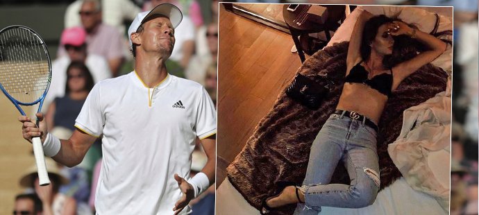 Manželka Tenisty Tomáše Berdycha je z New Yorku tak zmožená, že usnula v podprsence, džínech a podpatcích.