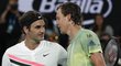 Roger Federer a Tomáš Berdych po čtvrtfinále Australian Open