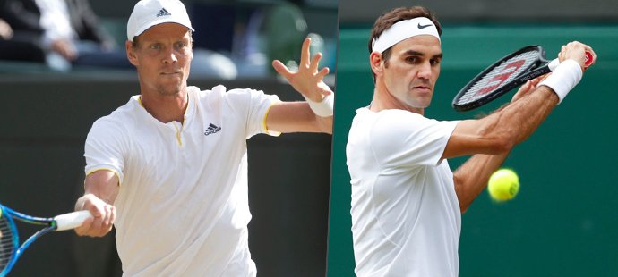 Tomáš Berdych bojuje o finále Wimbledonu s Rogerem Federerem