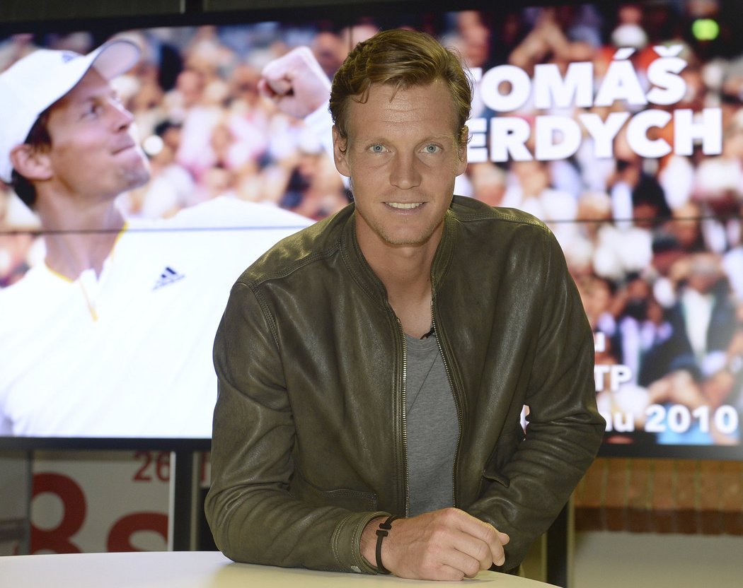 Tomáš Berdych v redakci deníku Sport