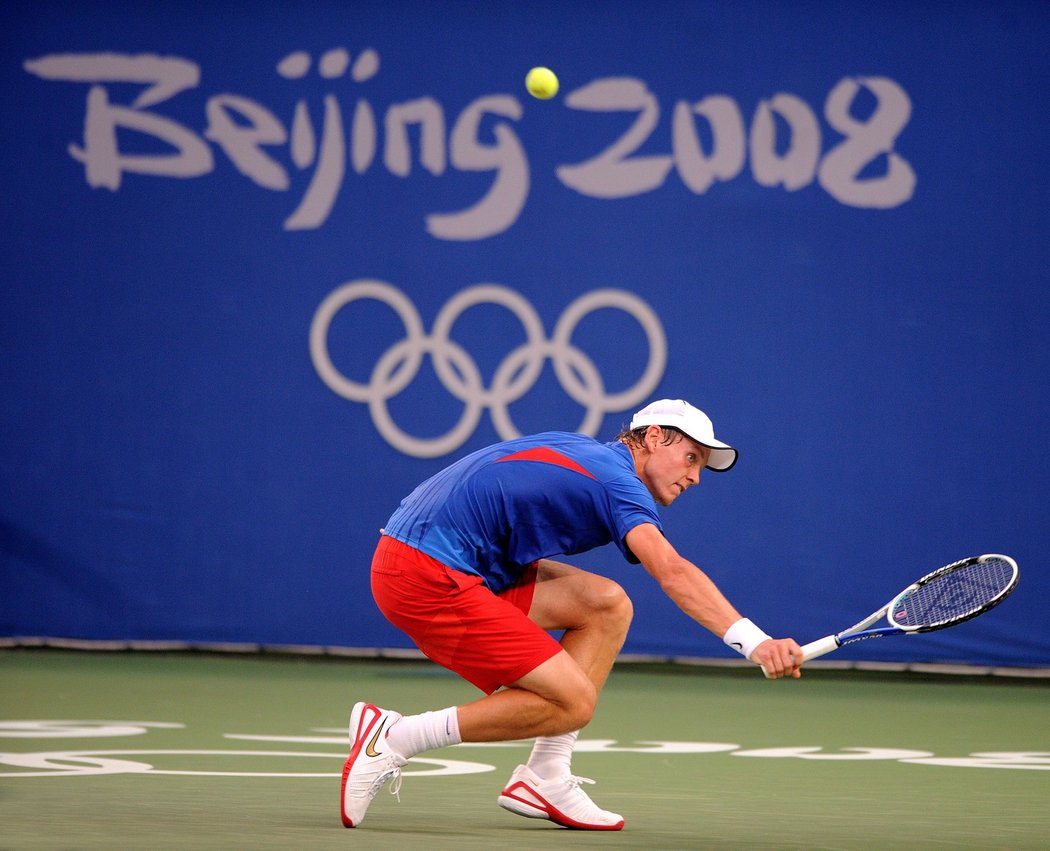 2008. Zápas Tomáše Berdycha s Rogerem Federerem na olympiádě v Pekingu skončilo výhrou švýcarského favorita.