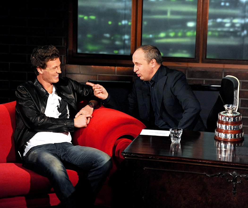 2009. Tomáš Berdych jako host v Show Jana Krause.
