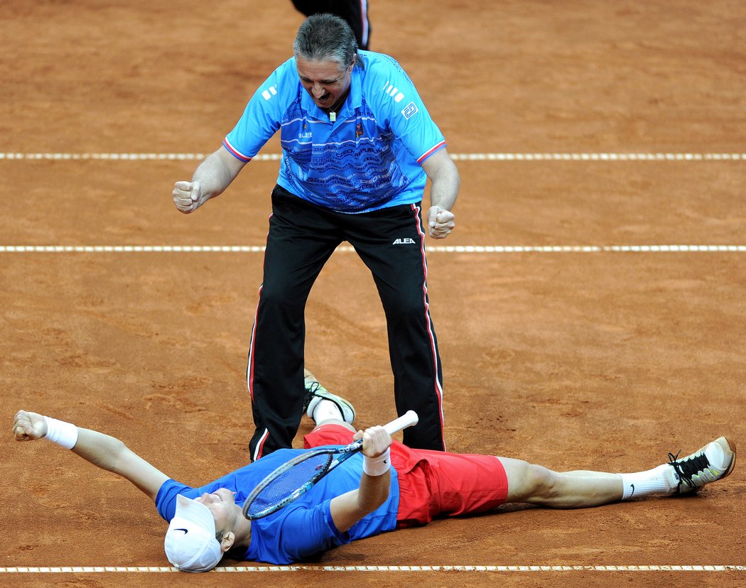 2012. Vítězství Tomáše Berdycha nad Jankem Tipsarevičem ve čtvrtfinále Davis Cupu. 