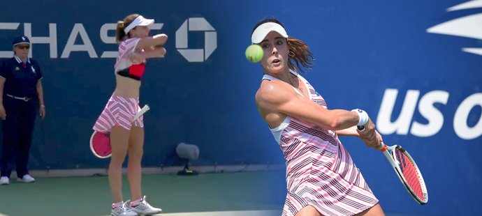 Odhalená podprsenka přímo na kurtu tenisového grandslamu US Open? Stalo se! Francouzka Alizé Cornet měla naruby tričko, tak ho sundala, otočila a... Dostala napomenutí.