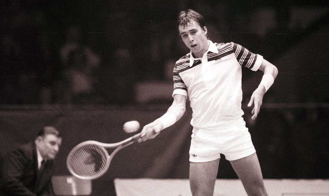 Ivan Lendl při finále Davisova poháru 1980, které na domácí půdě vyhrálo Československo