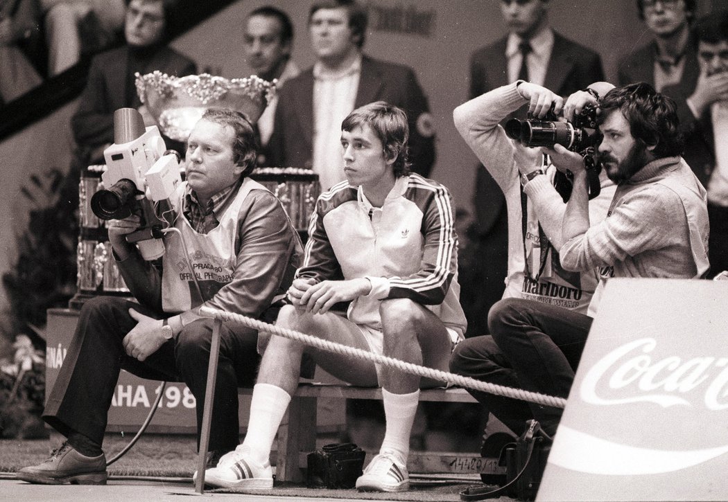 Ivan Lendl během finále Davis Cupu v roce 1980