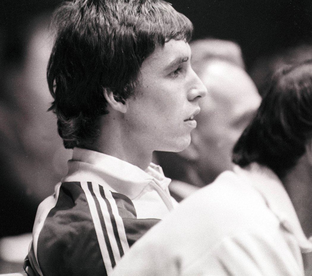 Ivan Lendl při finále Davisova poháru 1980
