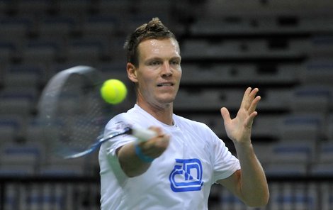 Tomáš Berdych v akci.