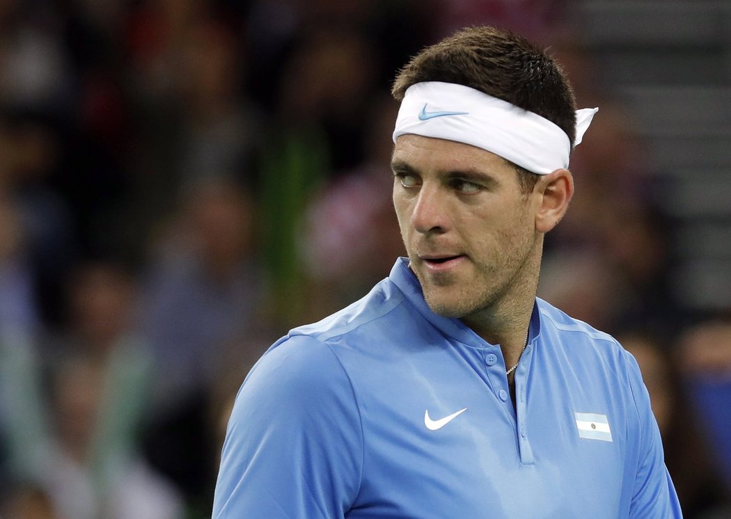 Juan Martin del Potro v prvním setu padl ve zkrácené hře