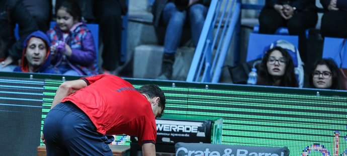 Grigor Dimitrov byl po třetím výstupu potrestán trestným gamem