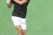 Novak Djokovič na tréninku před startem sezony 2014