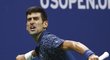 Novak Djokovič při vítězném finále na US Open