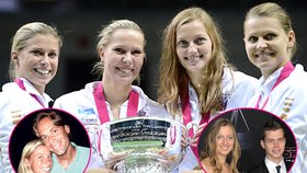 Které tenisové královny z Česka jsou zadané, a které momentálně bez partnera? Napoví obrázky v rozích