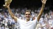 Roger Federer vyhrál poosmé slavný Wimbledon