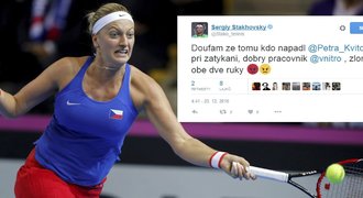 Tenisté podpořili napadenou Kvitovou: Buď silná, ať útočníkovi zlomí obě ruce