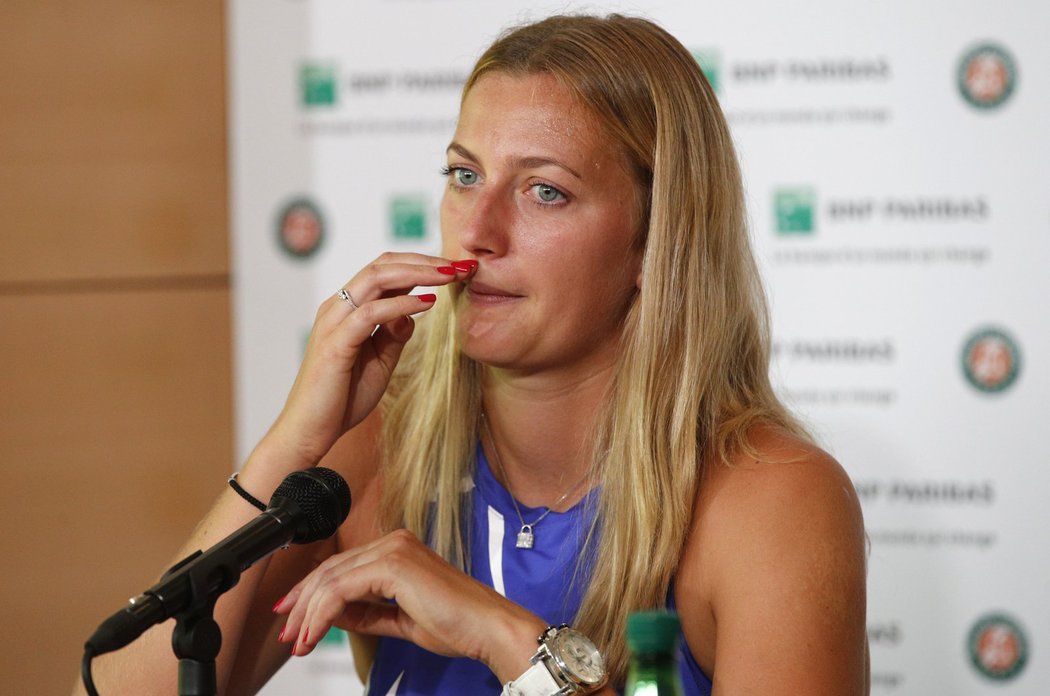 Petra Kvitová na tiskové konferenci před French Open