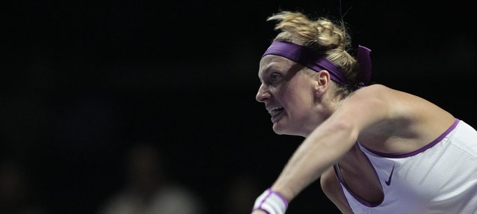 Petra Kvitová ve svém prvním zápase na Turnaji mistryň