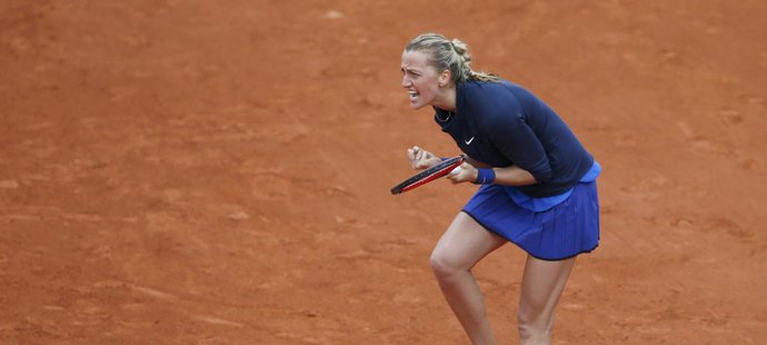 Petra Kvitová slaví postup do druhého kola French Open