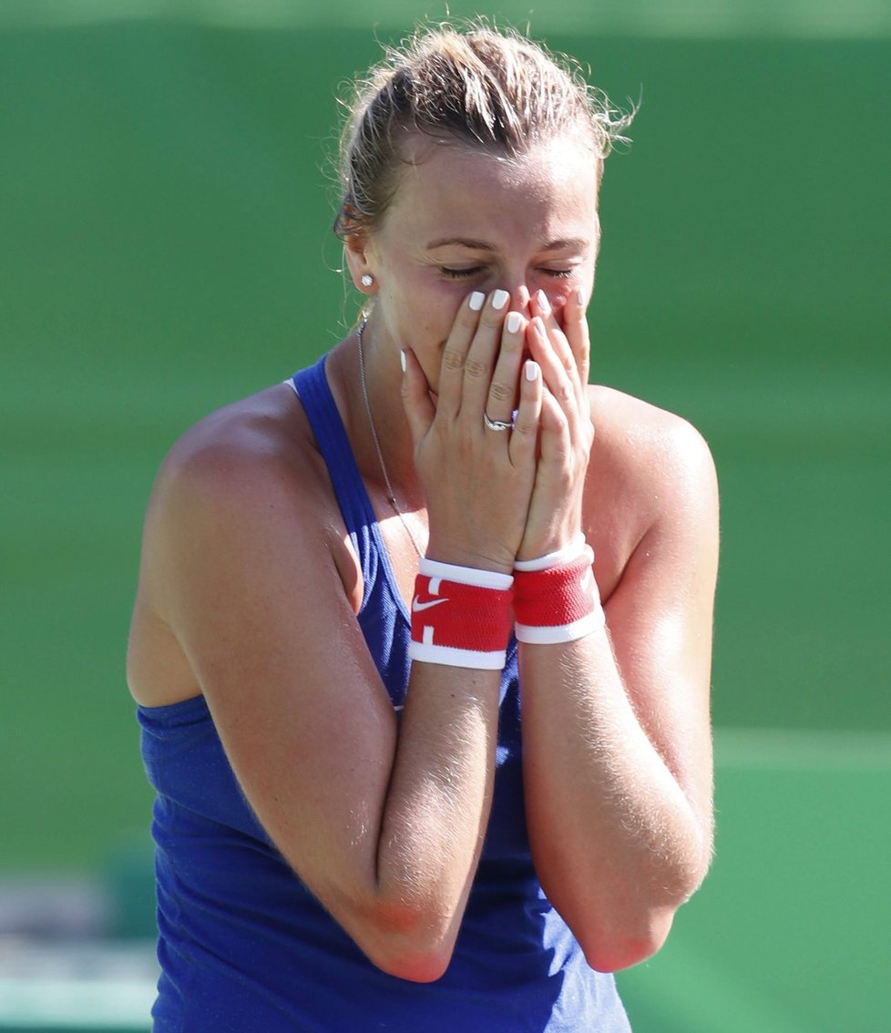 Petra Kvitová měla po utkání slzy v očích