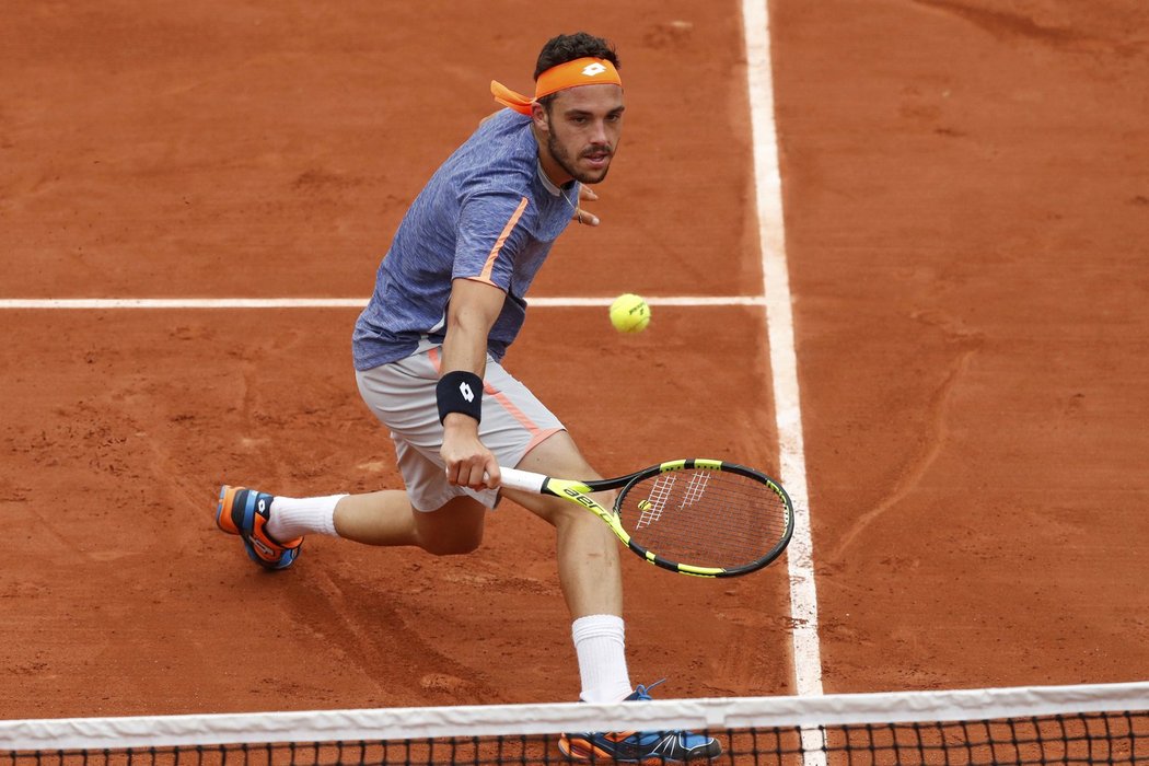 Marco Cecchinato v souboji s Kyrgiosem