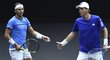 Rafael Nadal a Tomáš Berdych jako deblový pár při Laver Cupu