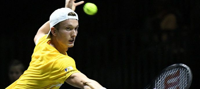 Jiří Lehečka při semifinále turnaje v Rotterdamu
