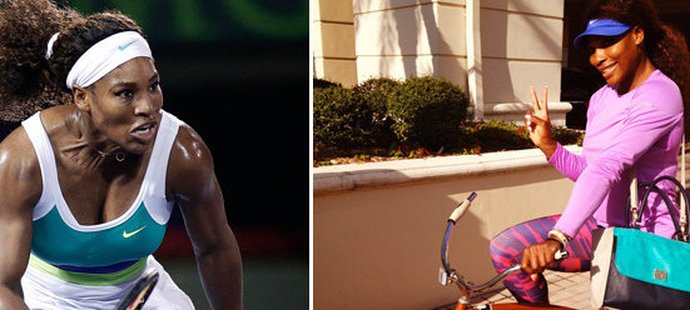 Serena Williamsová zvládla dojet na kole včas a pak postoupit ze 3. kola turnaje v Miami