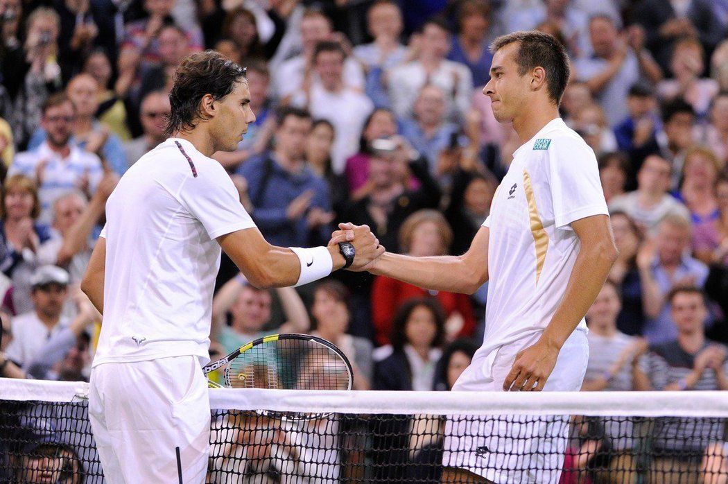 Lukáš Rosol po senzačním vítězství nad Nadalem ve Wimbledonu v roce 2012