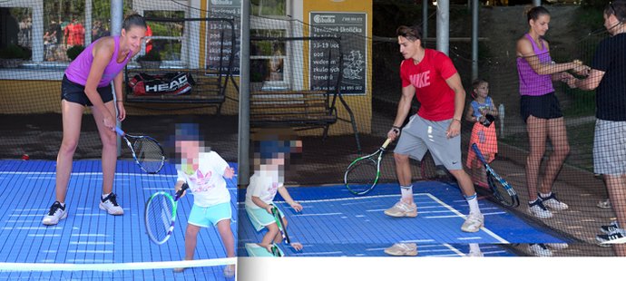 Tenistka Karolína Plíšková se připravuje na Wimbledon s dcerou přítele Michala Hrdličky. S malou Lindou si pinkala.
