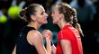 Karolína Plíšková a Petra Kvitová, dvě ústřední hvězdy turnaje Tipsport Elite Trophy