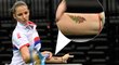 Karolína Plíšková ukázala před Fed Cupem tetování na ruce. Je ale jen dočasné.