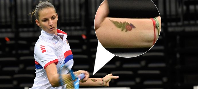 Karolína Plíšková ukázala před Fed Cupem tetování na ruce. Je ale jen dočasné.