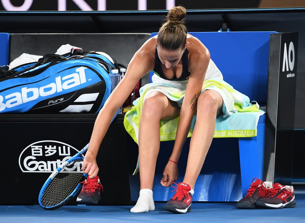 Karolína Plíšková a její bujný dekolt na Australian Open