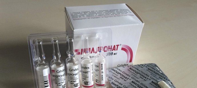 Takto vypadá balení léku Meldonia, kvůli jehož užívání neprošla Maria Šarapovová dopingovým testem