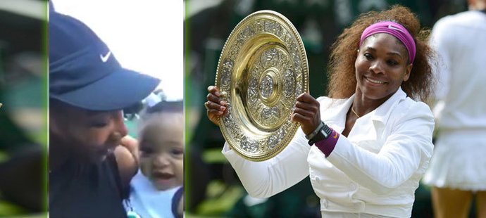 Americká tenistka Serena Williams vzala před startem Wimbledonu ani ne roční dcerku Alexis Olympii na centrkurt, kde jí odvyprávěla pohádku.