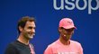 Rafael Nadal a Roger Federer měli důvod k úsměvům