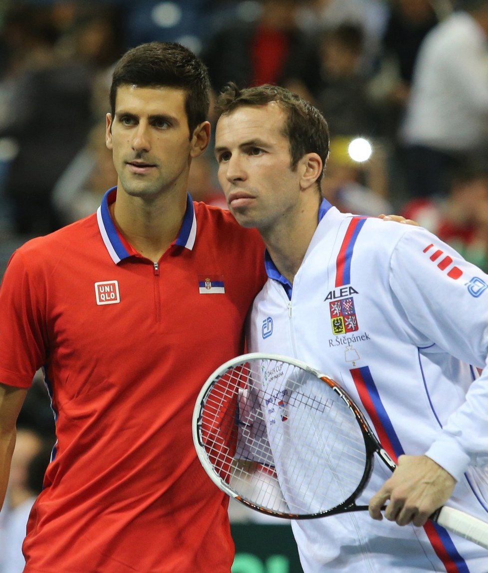 Novak Djokovič a Radek Štěpánek