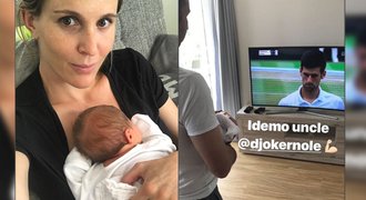 Štěpánek fandí stylově! S dcerkou křepčil u Djokoviče, co na to Nicole?