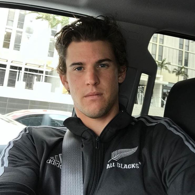 Rakouský tenista Dominic Thiem je fanoušek novozélandských All Blacks!