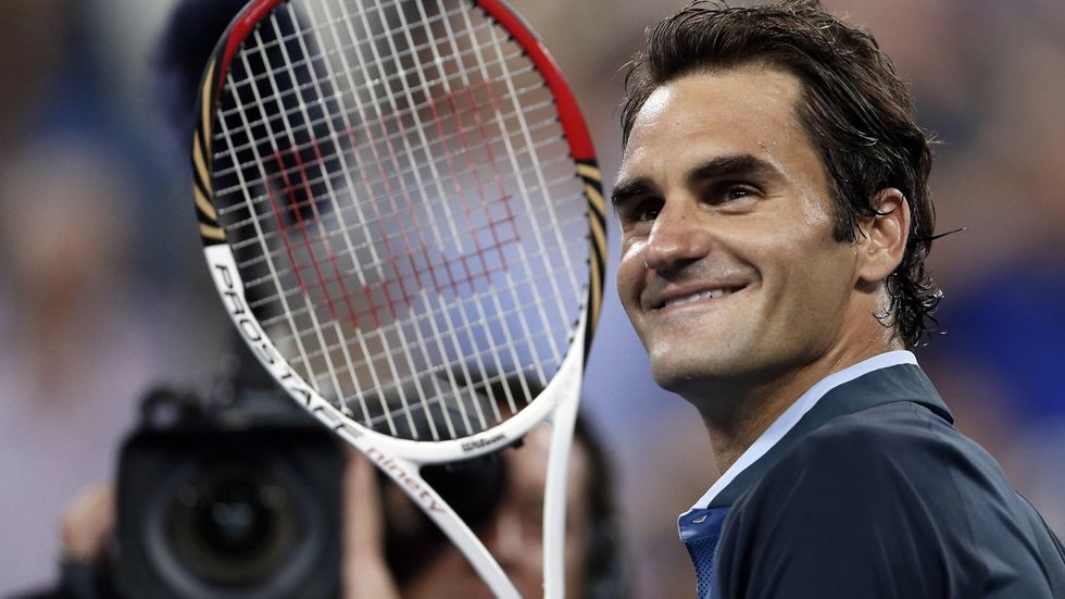 Roger Federer slaví postup do osmifinále US Open, Francouze Adriana Mannarina smetl ve třech setech