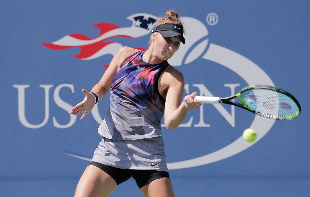 Markéta Vondroušová v boji o postup do druhého kola US Open