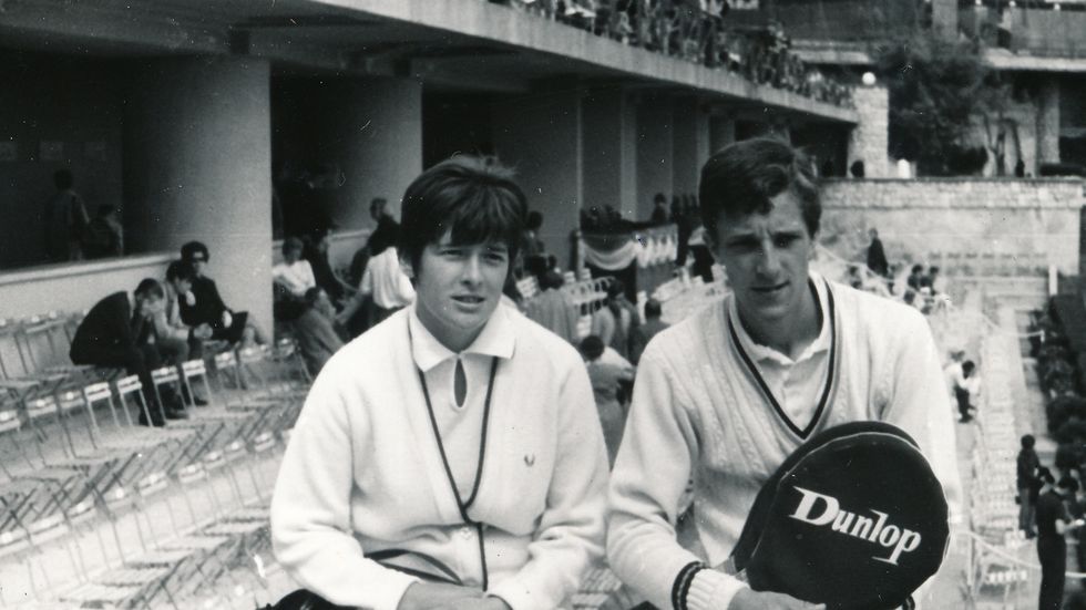 Vlasta Vopičková s mladším bratrem Janem Kodešem v Monte Carlu 1965