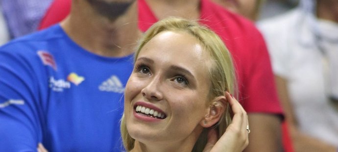 Přítelkyně Stana Wawrinka po zápase nešetřila úsměvy