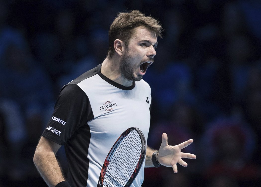 Stan Wawrinka se na sebe v průběhu utkání hodně zlobil