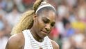 Serena Williamsová během prvního kola Wimbledonu 2026