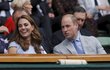 Na wimbledonské finále si přišli podívat také princ William a vévodkyně Kate